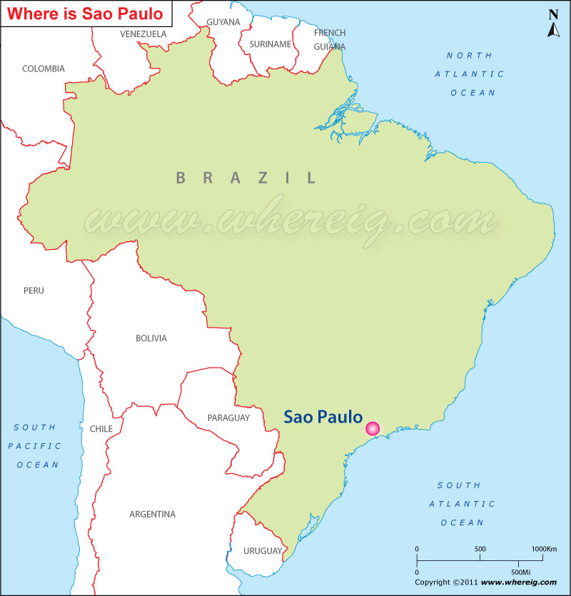 Where is Sao Paulo Located, Sao Paulo Location in Map