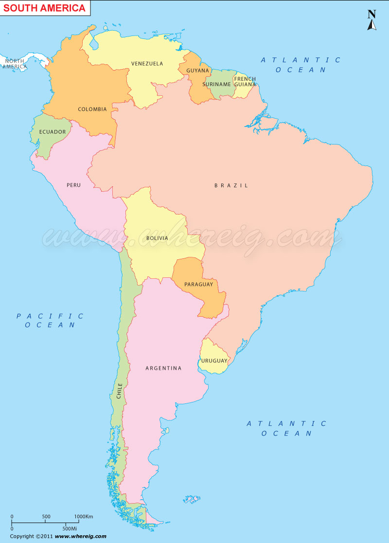 Political Map South America