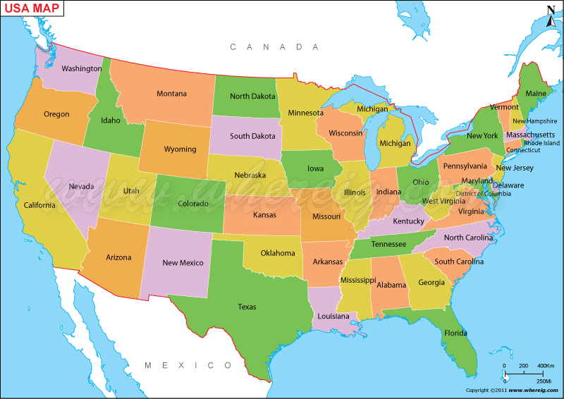 USA MAP | World Maps - focmaps.com