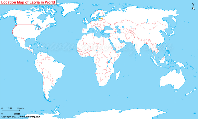 Where is Latvia Located, Latvia Location in World Map