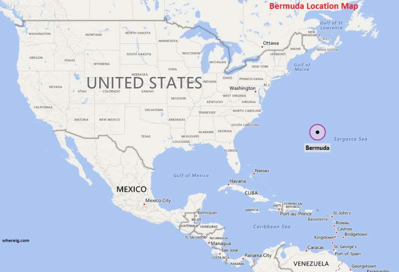 Bermuda On Map Of World