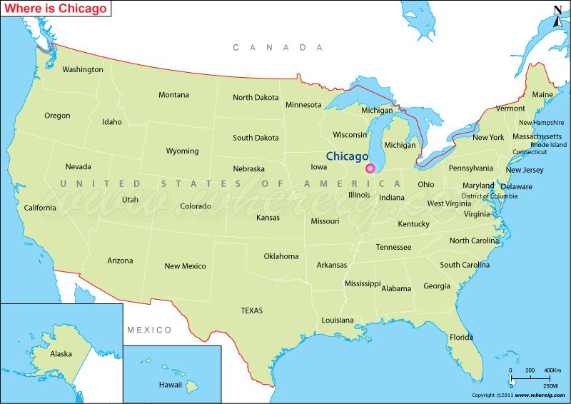 Where is Chicago, IL? / Where is Chicago Located in the US Map