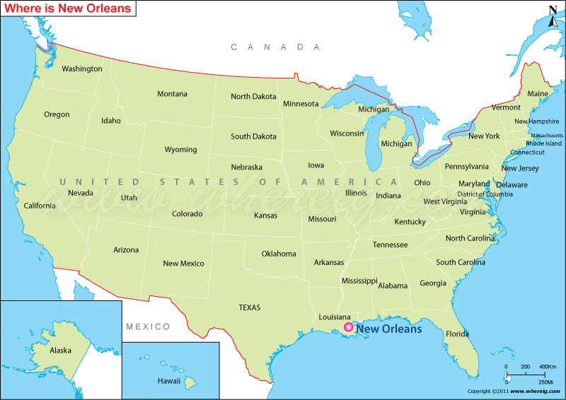 Where Is New Orleans La New Orleans In The Us Map