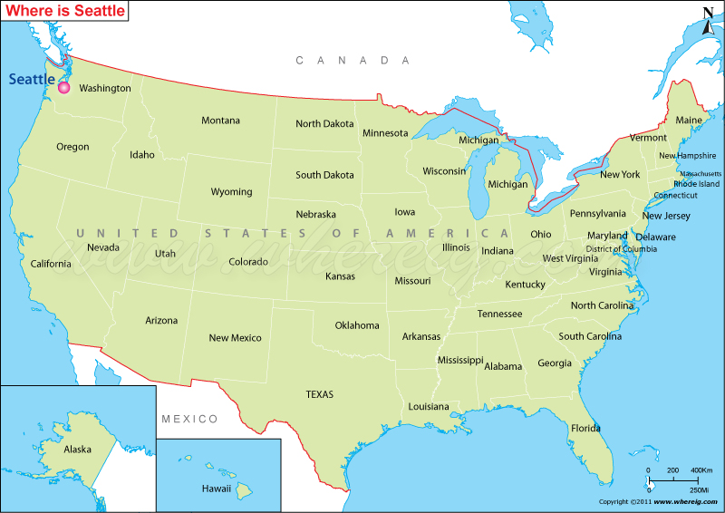 Seattle On World Map Caoticamary