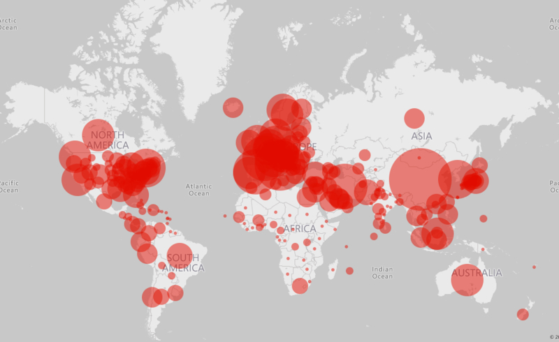 COVID 19- Coronavirus Affected Countries Map