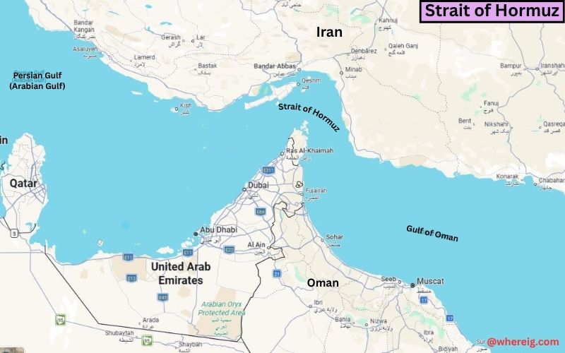 Where is Strait of Hormuz, location map