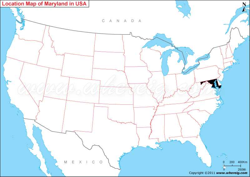 Dove si trova il Maryland