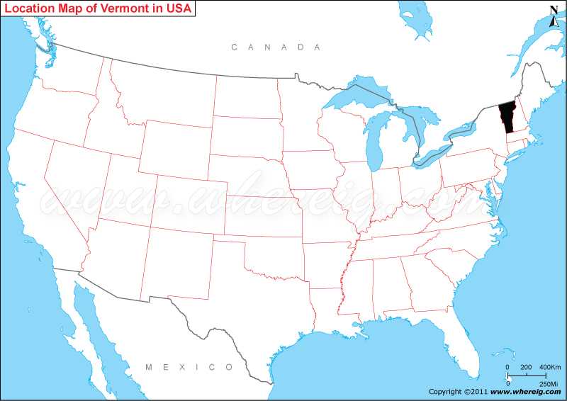 Where Is Vermont State Where Is Vermont In Us Map
