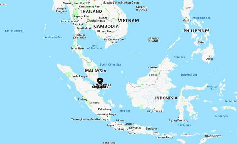 Where Is Singapore Located Location Map Of Singapore