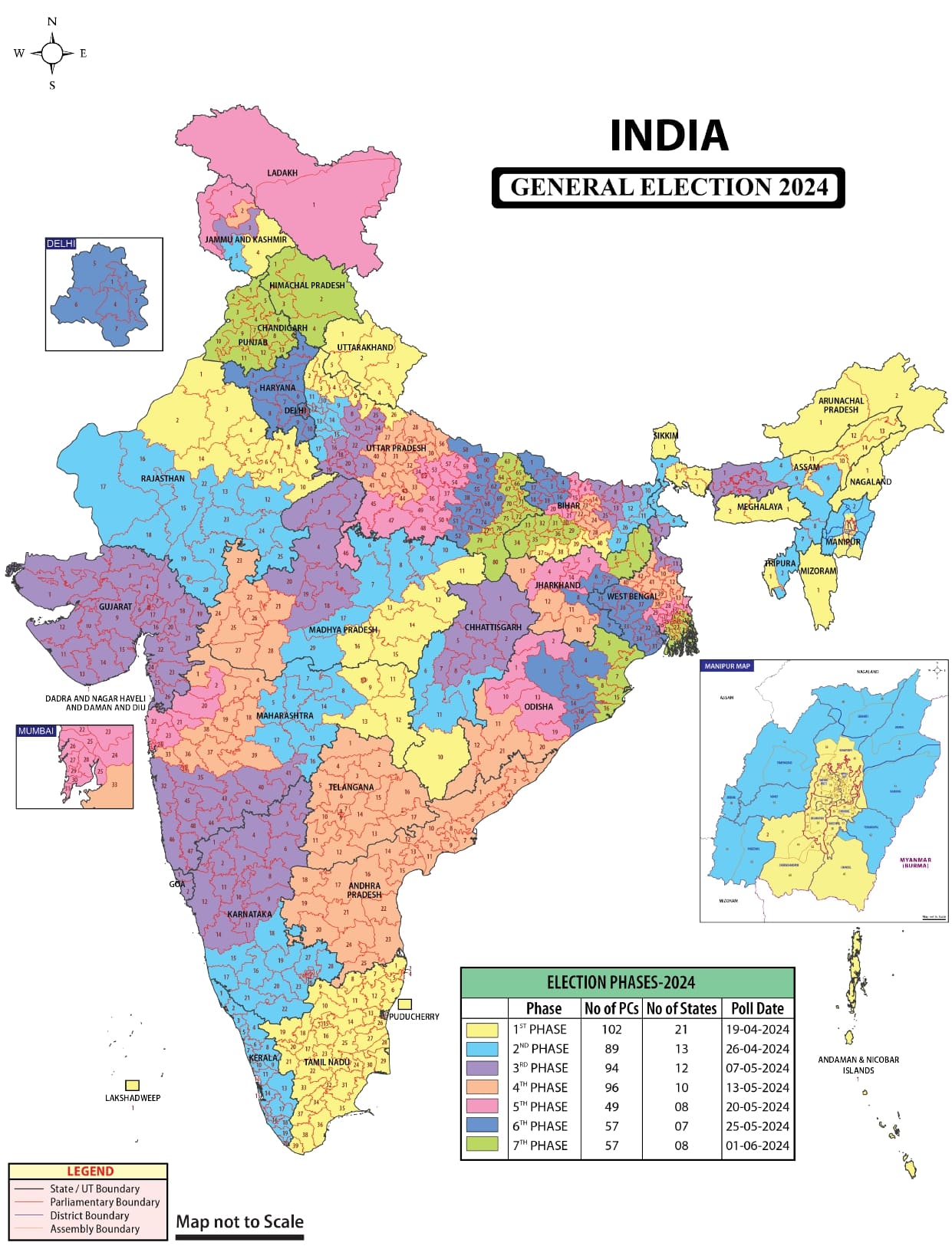 Lok Sabha Elections 2024 Map, Dates, Full Schedule, List of Constituencies