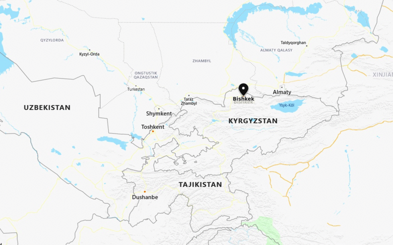 Where is Bishkek, Kyrgyzstan