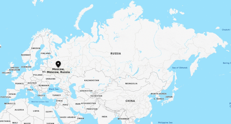 Where is Moscow Located in the Map. 