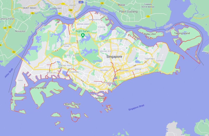Singapore Map World Map