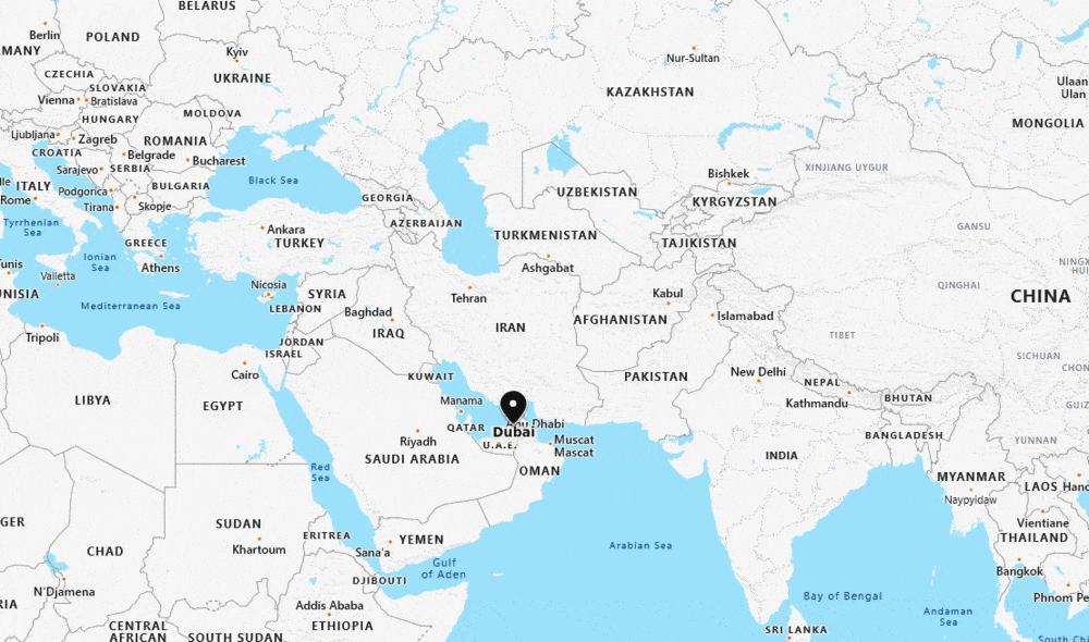 Where Dubai Located In The World Map - Great Lakes Map