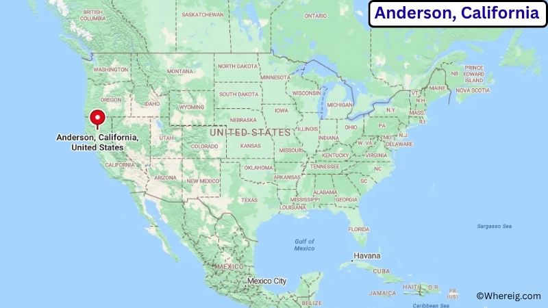 Where is Anderson Located in Shasta County, California