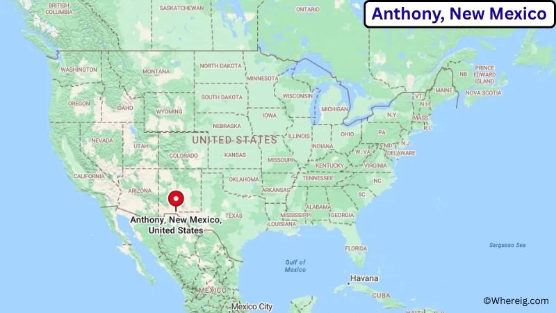 Where is Anthony Located in Doña Ana County, New Mexico