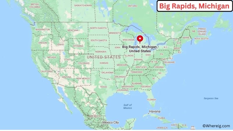 Where is Big Rapids Located in Mecosta County, Michigan