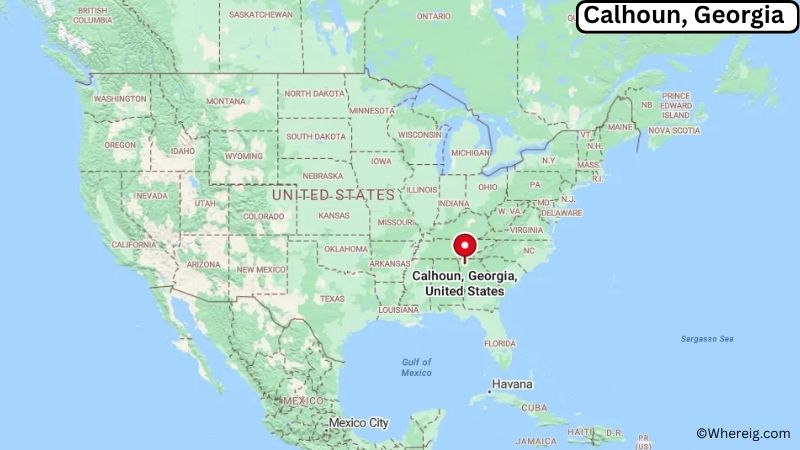 Where is Calhoun Located in Gordon County, Georgia
