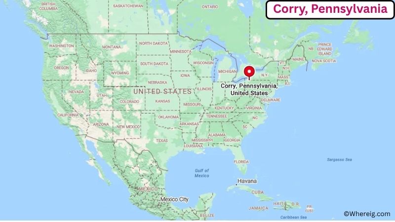 Where is Corry Located in Erie County, Pennsylvania