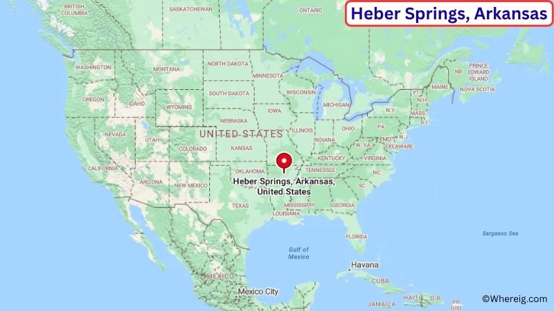 Where is Heber Springs Located in Cleburne County, Arkansas