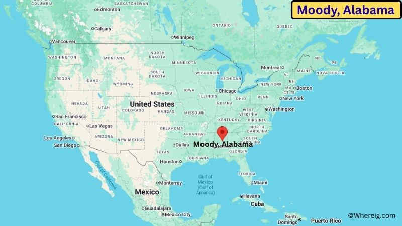 Where is Moody Located in St. Clair County, Alabama