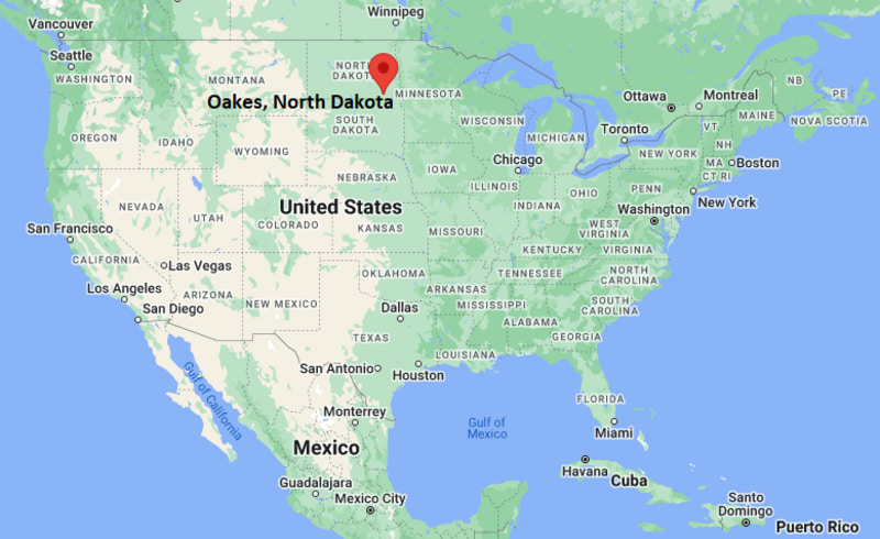 Where is Oakes, North Dakota