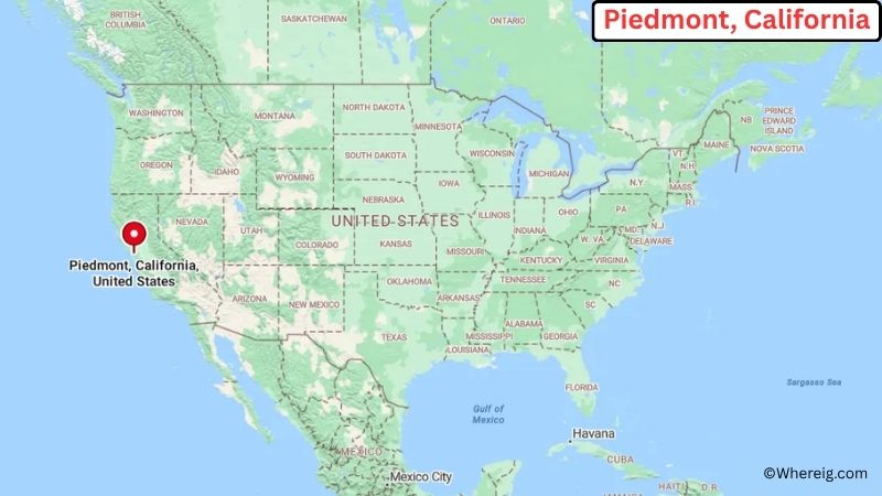 Where is Piedmont Located in Alameda County, California