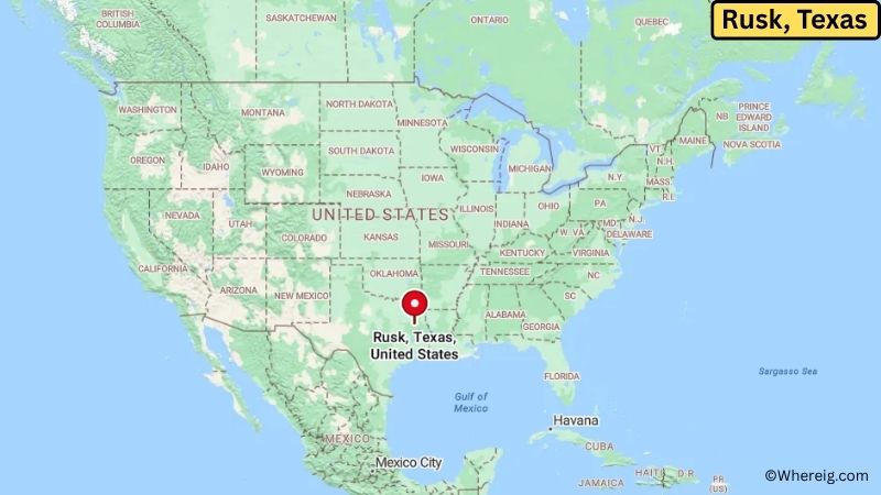 Where is Rusk Located in Cherokee County, Texas