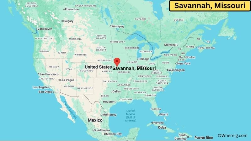 Where is Savannah Located in Andrew County, Missouri