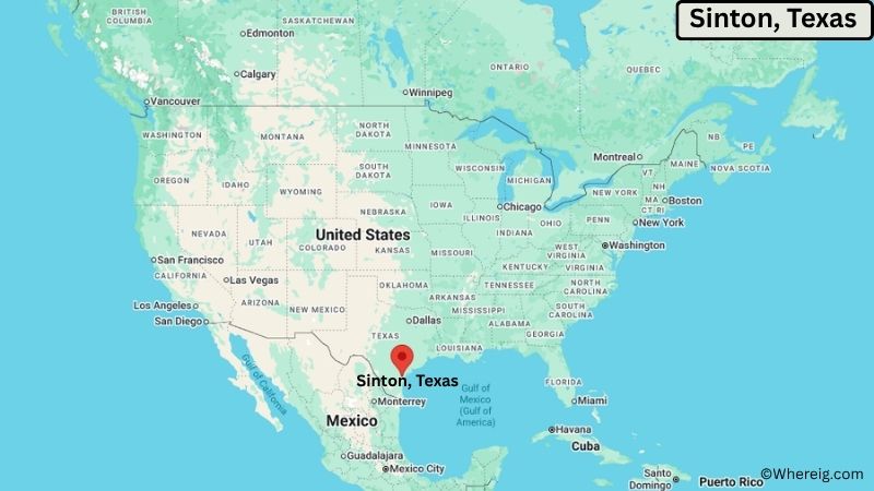 Where is Sinton Located in San Patricio County, Texas