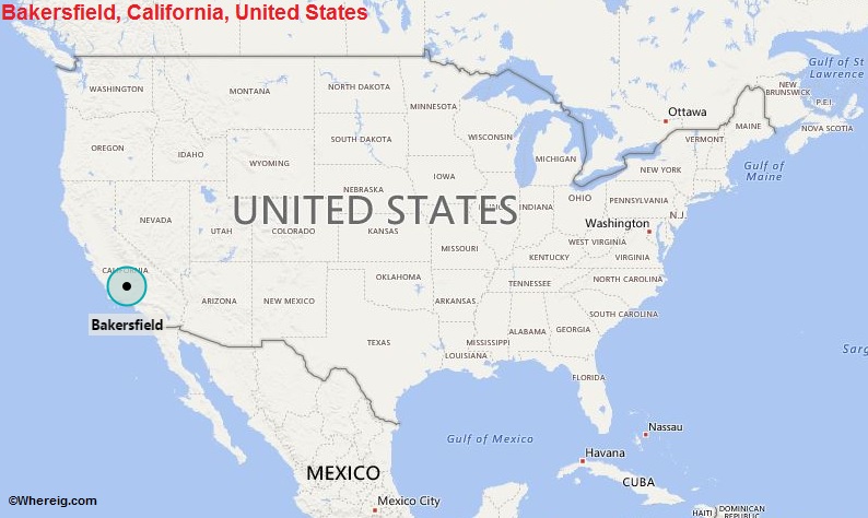 Where Is Bakersfield Ca Bakersfield California Map