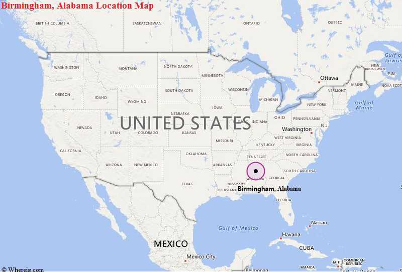 Where is Birmingham, AL? / Where is Birmingham Located in The US Map