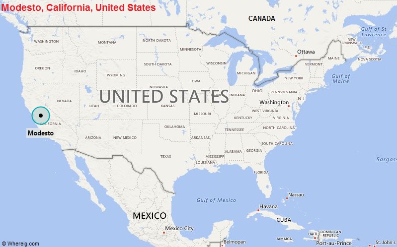 Where Is Modesto Modesto California Map Usa
