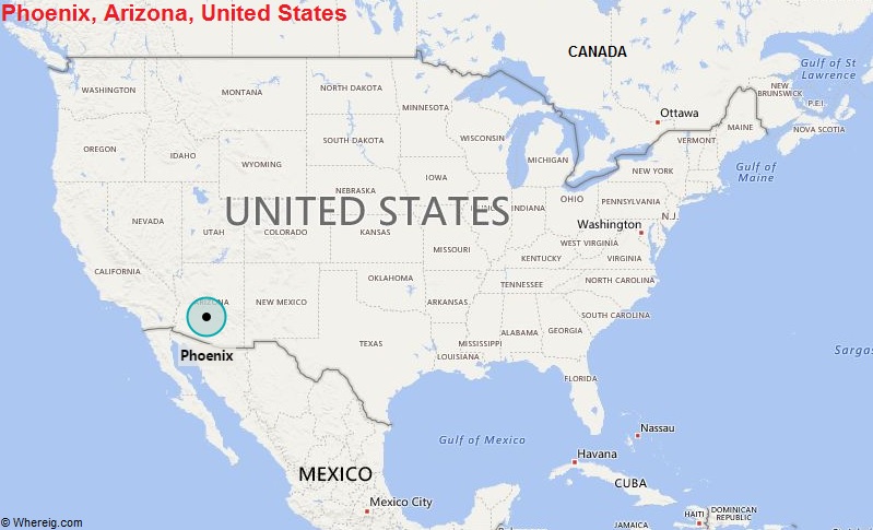 Where Is Phoenix Az Where Is Phoenix Located In The Us Map