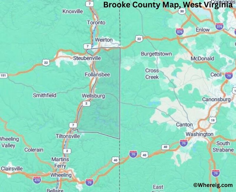 Map of Brooke County, West Virginia
