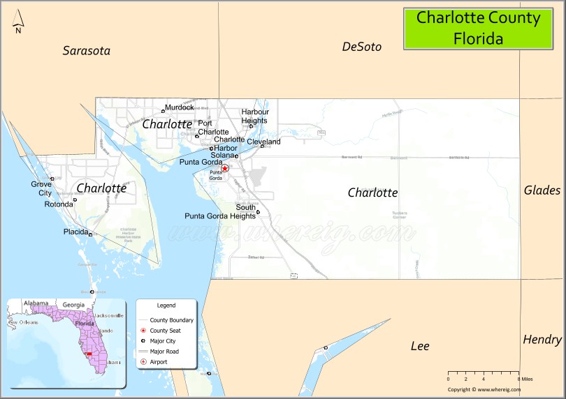 Map of Charlotte County, Florida