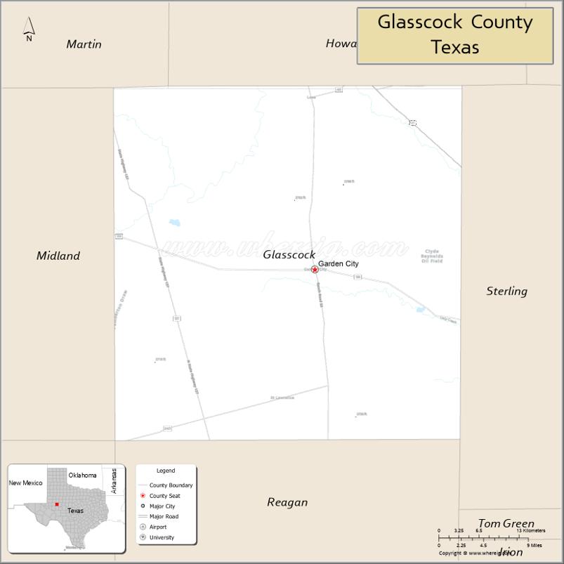 Map of Glasscock County, Texas