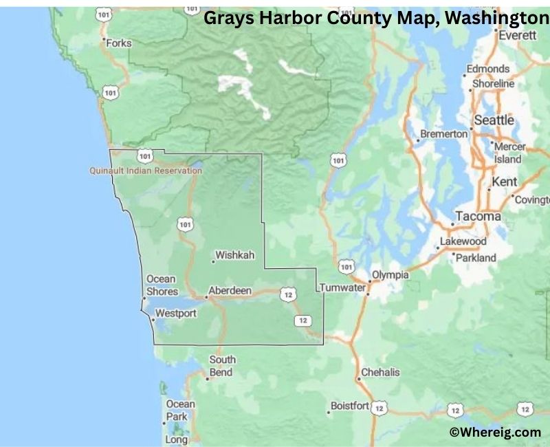 Map of Grays Harbor County, Washington