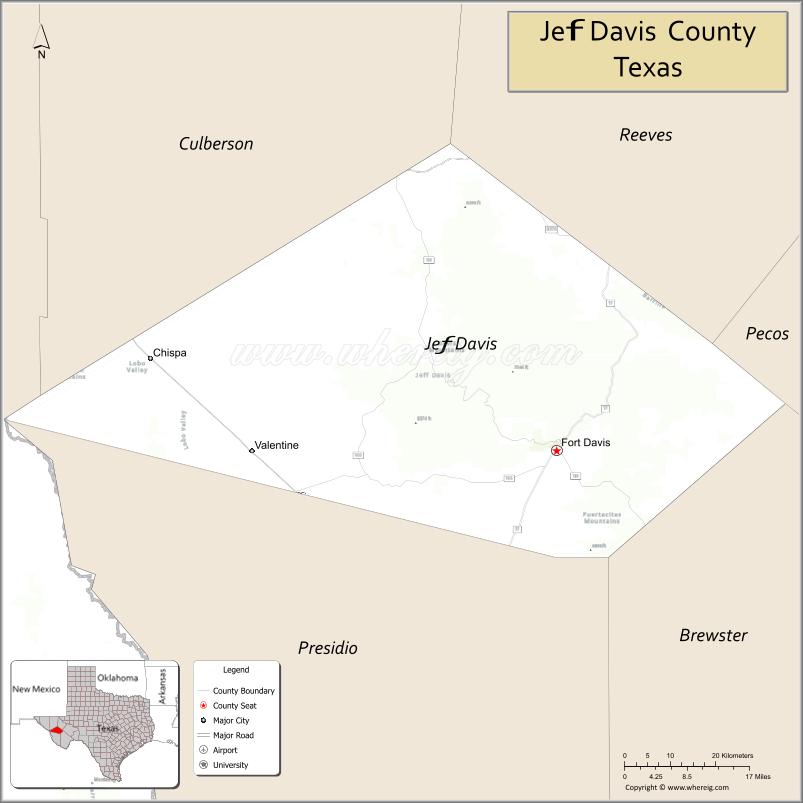 Map of Jeff Davis County, Texas