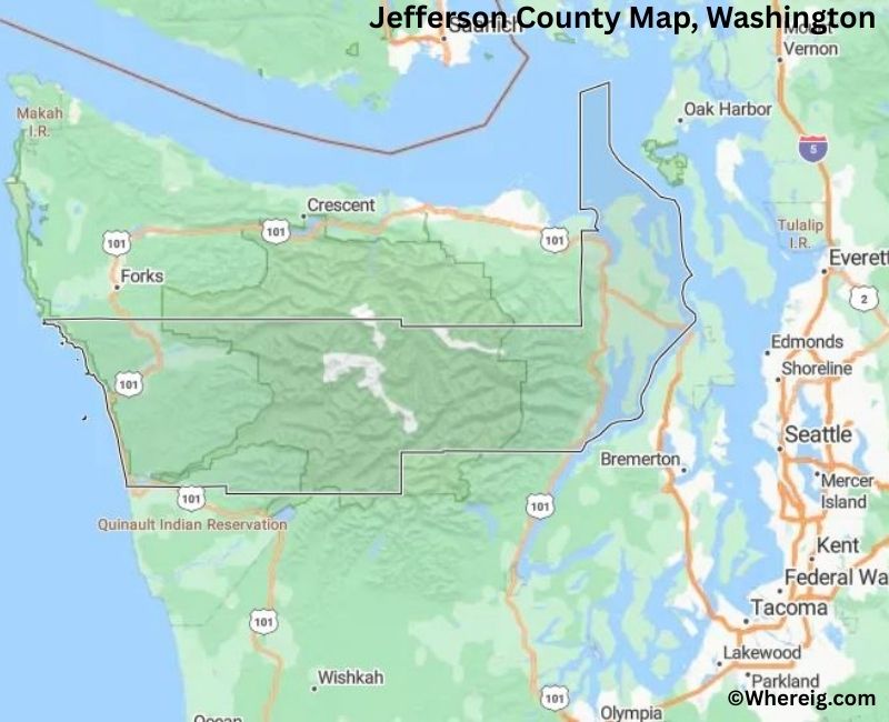 Map of Jefferson County, Washington