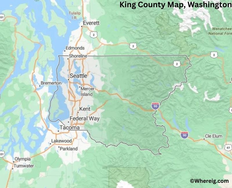 Map of King County, Washington