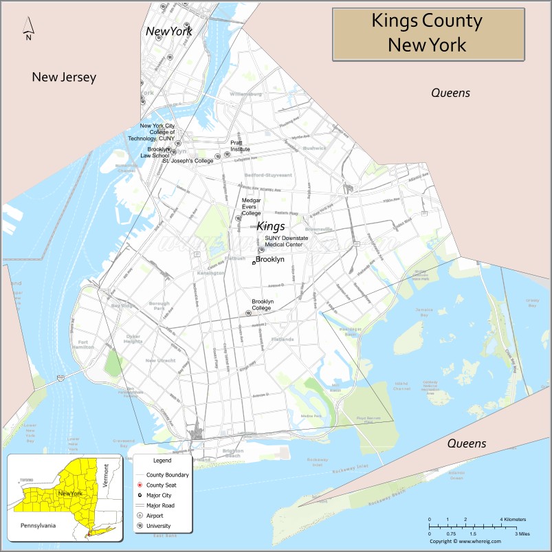 Map of Kings County, New York