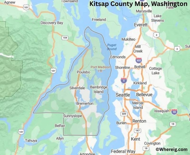 Map of Kitsap County, Washington