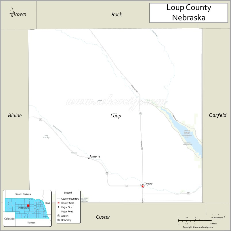 Map of Loup County, Nebraska