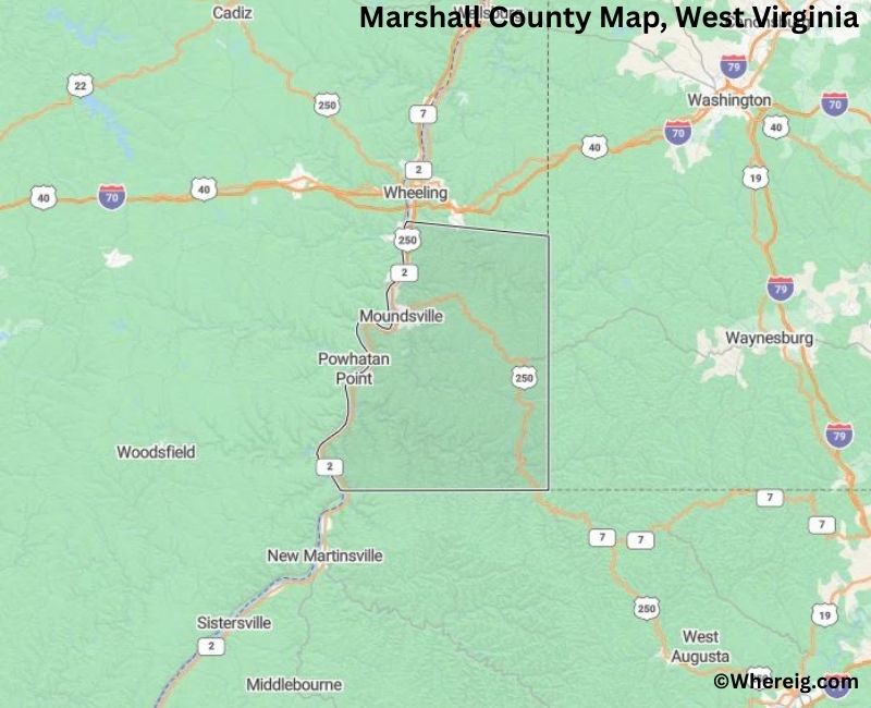 Map of Marshall County, West Virginia
