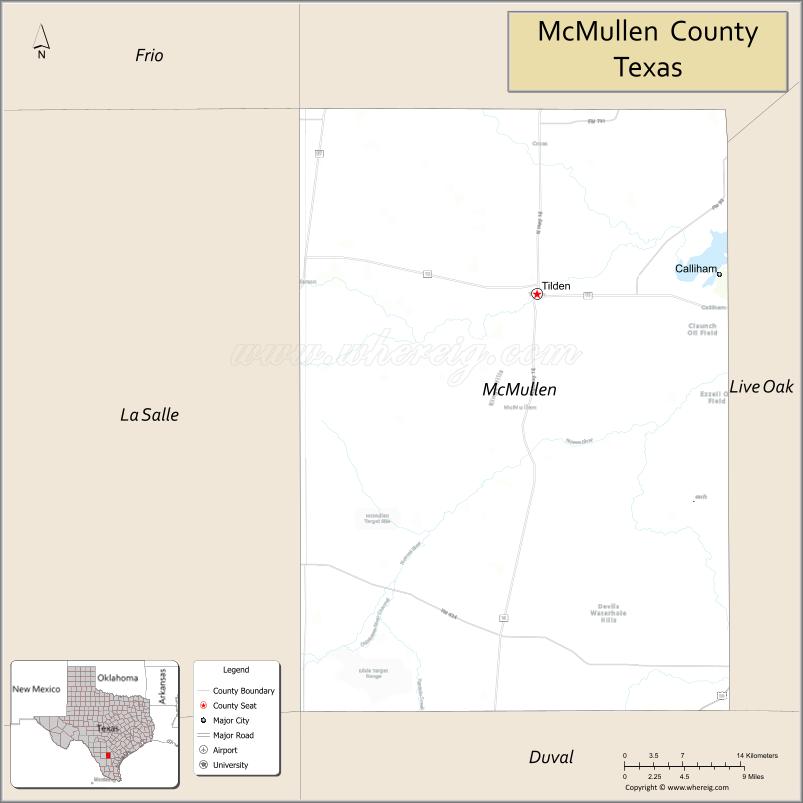 Map of McMullen County, Texas