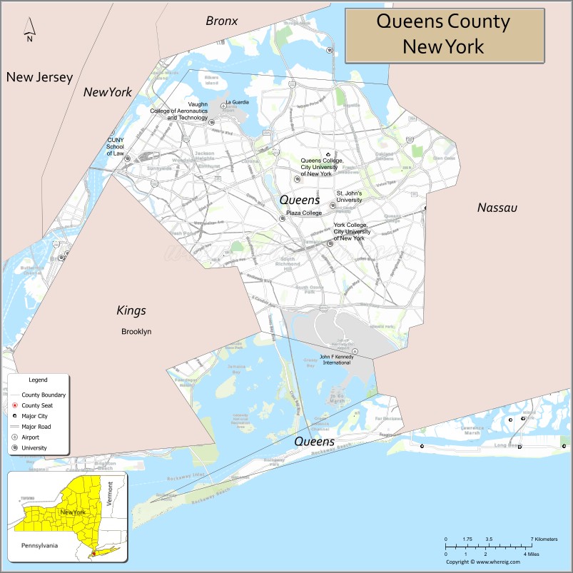 Map of Queens County, New York