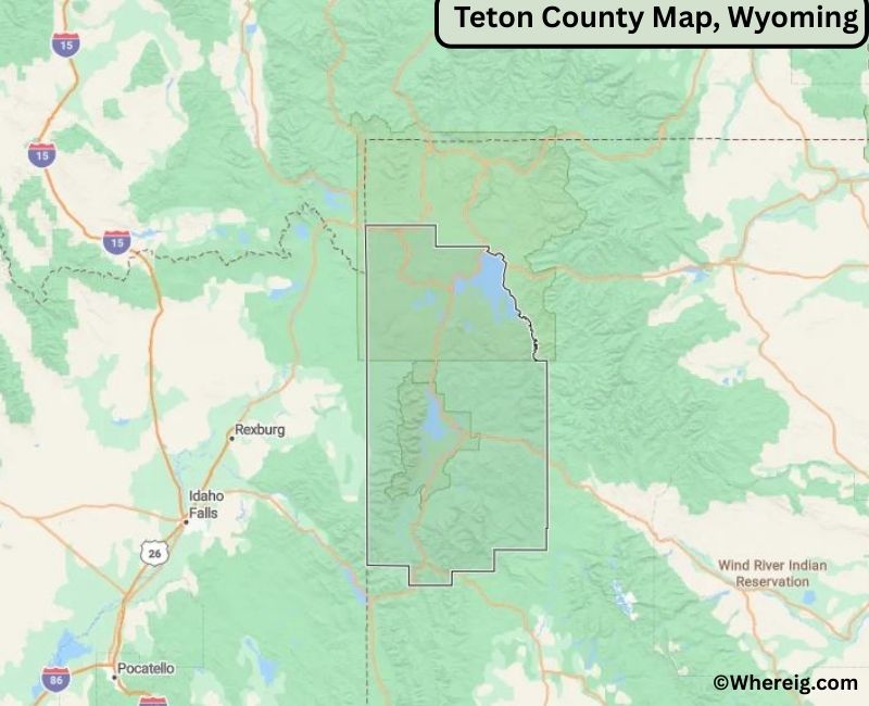 Map of Teton County, Wyoming