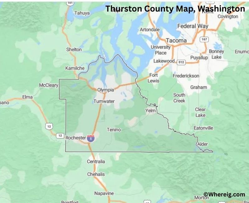 Map of Thurston County, Washington