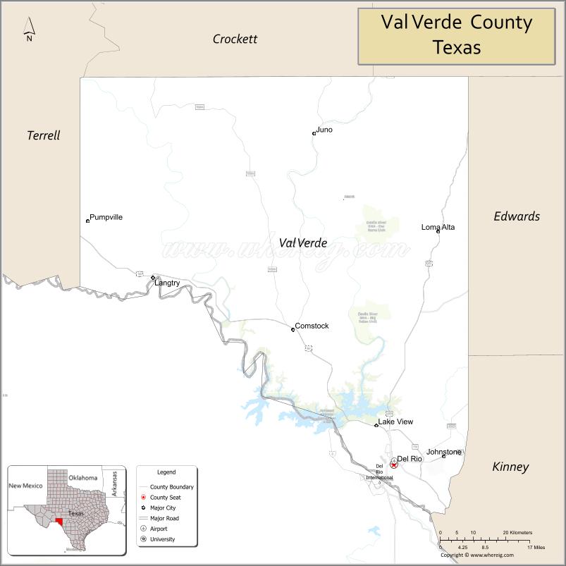 Map of Val Verde County, Texas